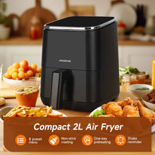 Cargar imagen en el visor de la galería, Excelente Freidora de aire de 2L, 8 programas, pantalla táctil LED, tiempo y temperatura regulables, rejilla antiadherente extraíble, 1200 W